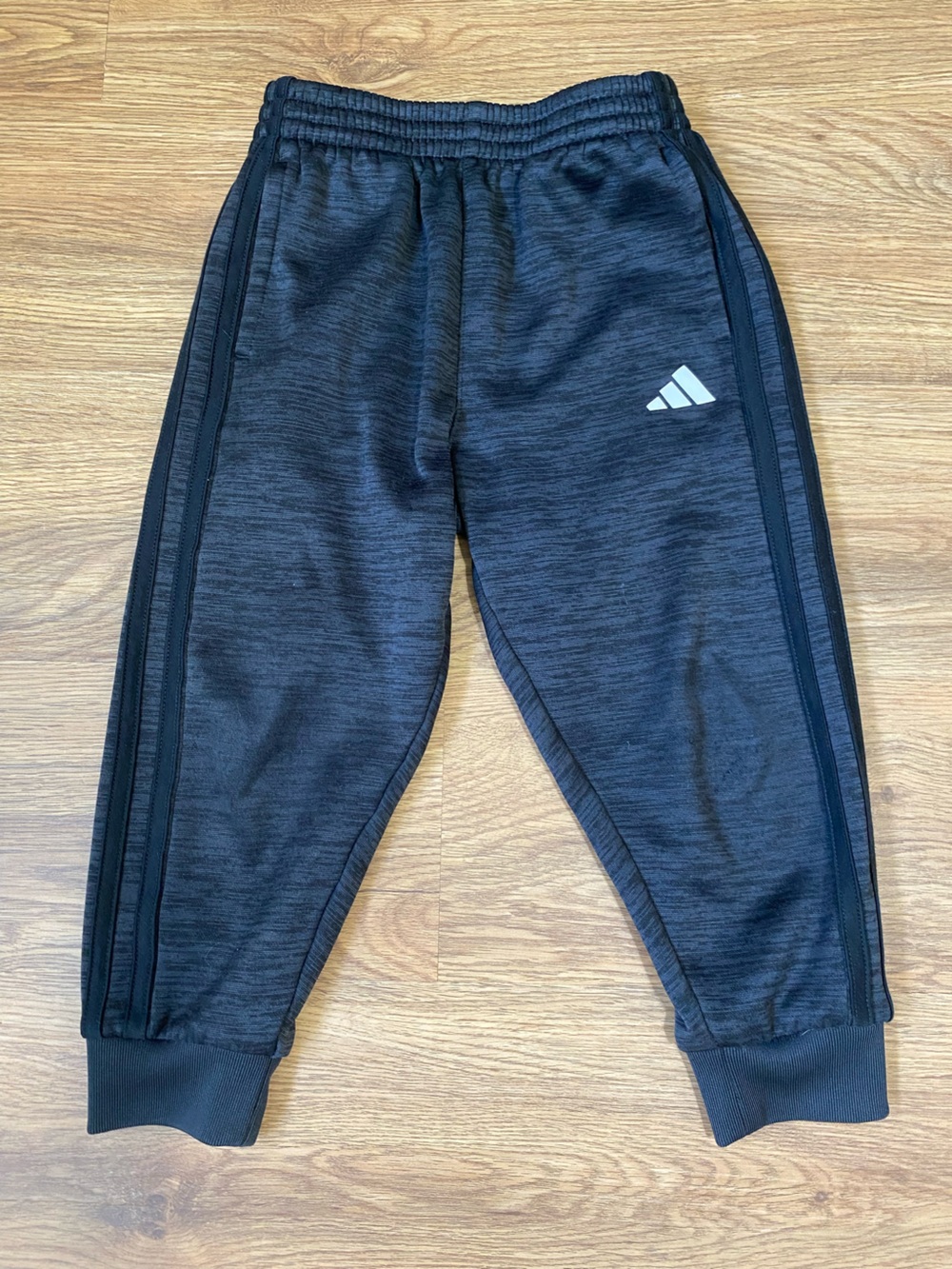 adidas Black Heather Kids' Jogger Sweatpants with Logo
